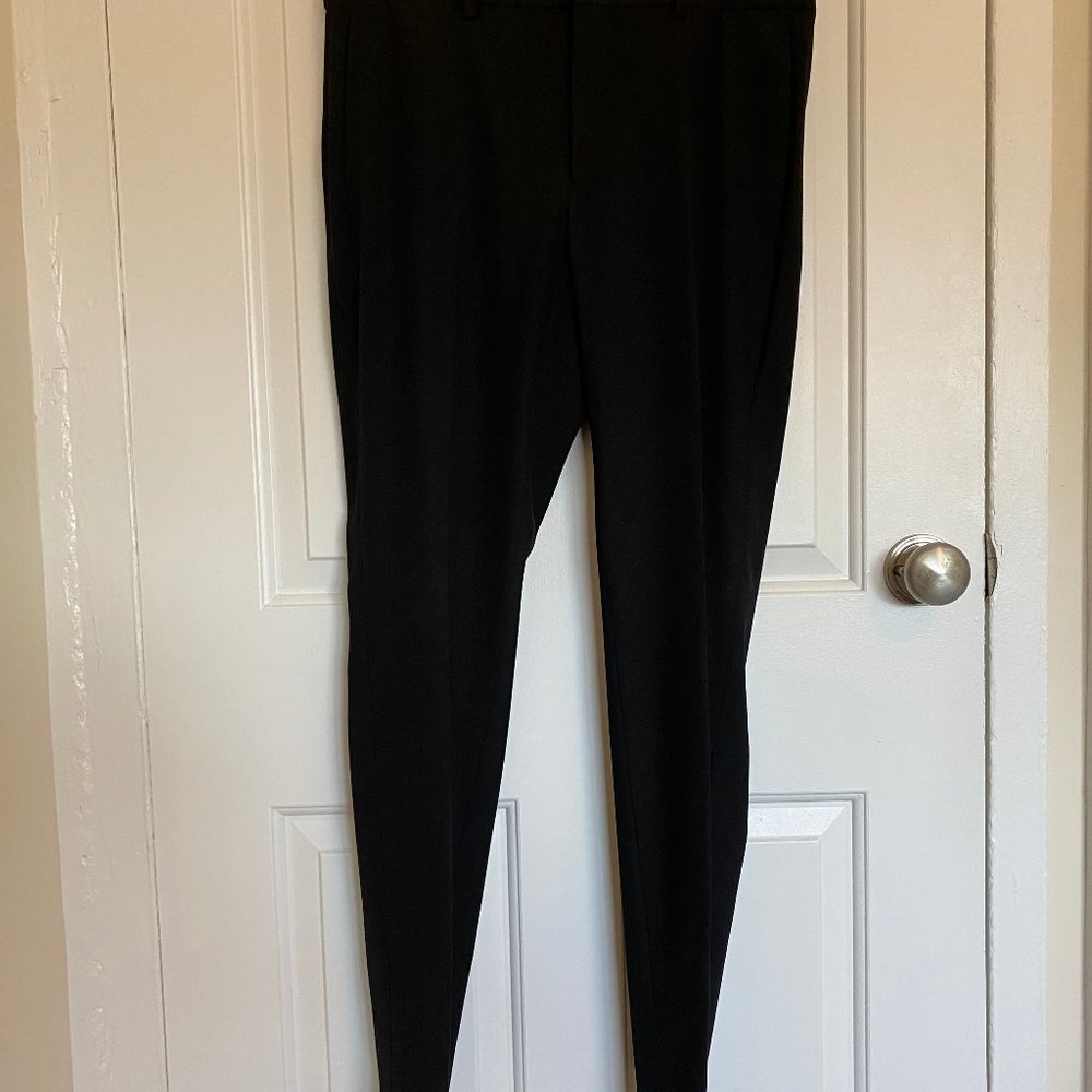 Mango Man Tailored Fit Black Dress Trousers/Pants - Size 30